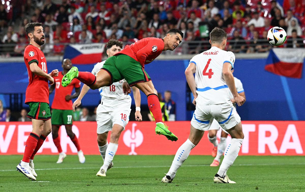 Euro 2024 Portugalska Češka Cristiano Ronaldo | Cristiano Ronaldo na svoji 26. tekmi na evropskih prvenstvih. | Foto Reuters