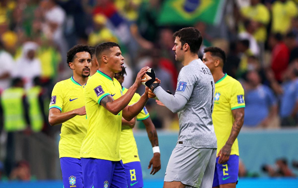 Brazilija Thiago Silva | Brazilci so v četrtek z 2:0 ugnali Srbijo. | Foto Reuters