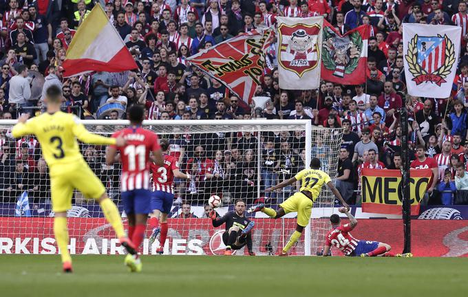 Jan Oblak je v 10. minuti ubranil veliko priložnost Kameruncu Karlu Toku Ekambiju in navdušil navijače Atletica. | Foto: Guliverimage/Getty Images