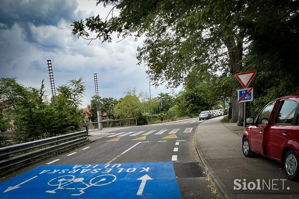 Prva kolesarska ulica v Ljubljani