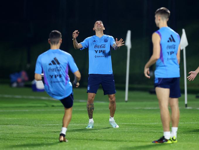 Angel di Maria na zadnjem treningu argentinske reprezentance. | Foto: Reuters