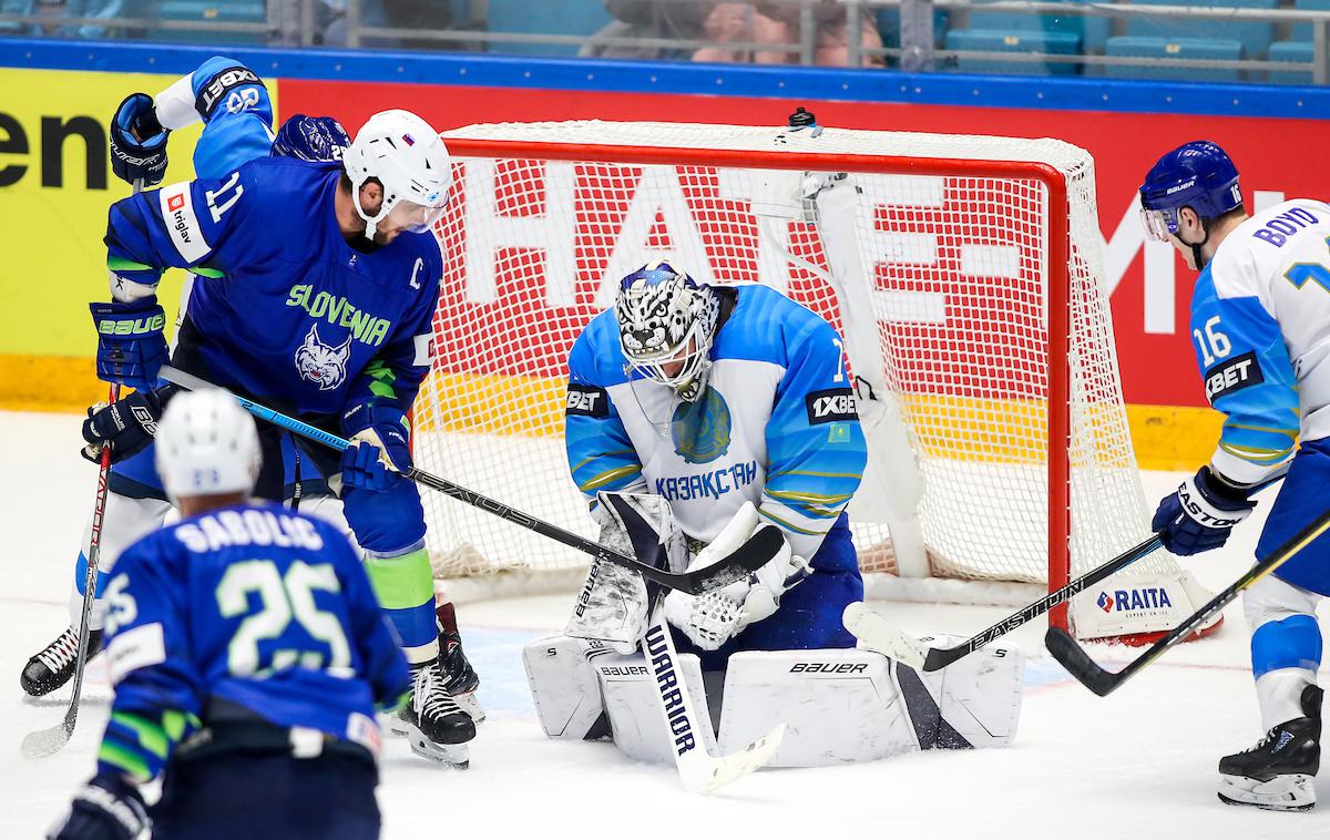 Slovenija Kazahstan svetovno prvenstvo v hokeju 2019 | Slovenci bodo po uvodnem porazu s Kazahstanom spet v akciji ob 12. uri po srednjeevropskem času, ko jih čaka obračun z Južno Korejo. Ta je prvenstvo začela z zmago s 5:1 nad Madžarsko. | Foto Matic Klanšek Velej/Sportida