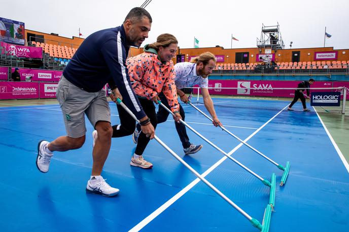 Portorož Paolini Siniakova | Po dežju so očistili igrišča in v Portorožu se spet igra. | Foto Matic Klanšek Velej/Sportida