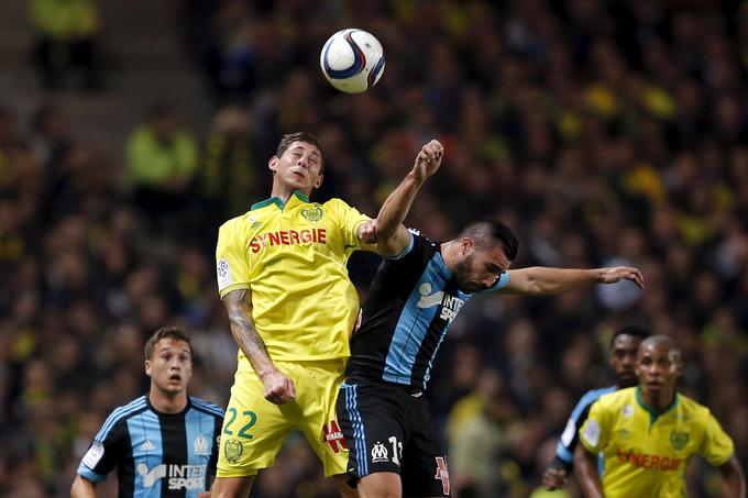 V dresu Nantesa je odigral zadnjo tekmo v sredo, 16. januarja. Nantes je izgubil v Nimesu (0:1), Sala pa je vstopil v igro v 72. minuti namesto slovenskega reprezentanta Reneja Krhina. | Foto: Reuters