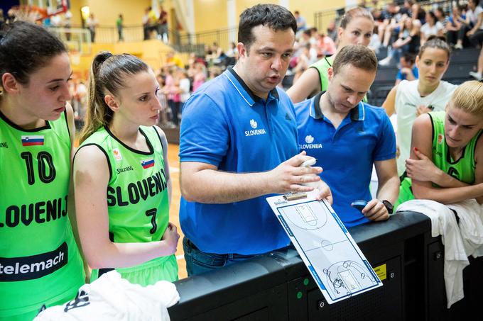 Slovensko žensko izbrano vrsti vodi Damir Grgić. | Foto: Vid Ponikvar