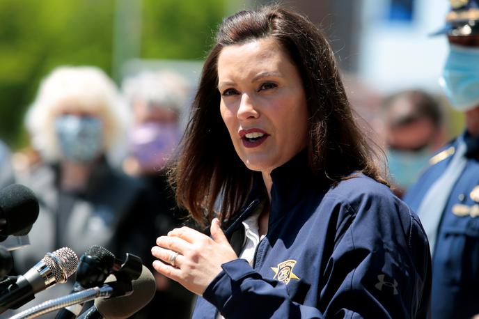 Gretchen Whitmer | FBI je aretiral 13 ljudi, ki so načrtovali ugrabitev demokratske guvernerke Michigana Gretchen Whitmer. | Foto Reuters