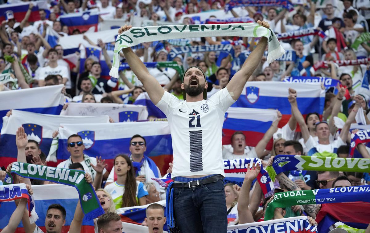 Euro 2024 Frankfurt Slovenija Portugalska navijači | Slovenska nogometna reprezentanca je bila na Euru deležna ogromne podpore navijačev. | Foto Guliverimage