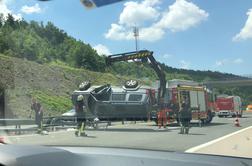 Nesreča na primorski avtocesti, nastajajo zastoji #foto