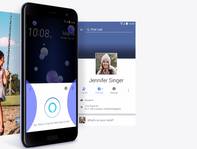 Do poletja bo treba počakati tudi na aktivacijo pametnega pomočnika Alexo, ki ga je razvil Amazon, HTC U 11 pa bo eden prvih telefonov, na katerem bo Alexa na voljo uporabnikom. Alexa sicer ne razume slovensko, slovenski uporabnik jo bo moral za pomoč prositi v angleščini. | Foto: HTC