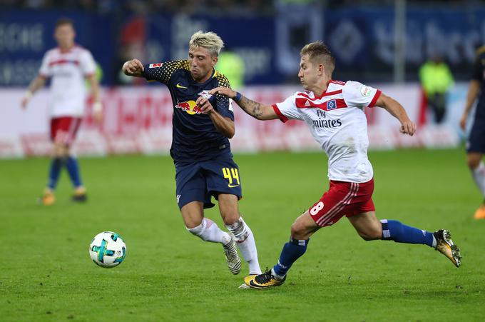 Kevin Kampl je prvič, odkar je okrepil RB Leipzig, zanj nastopil od prve minute. | Foto: Getty Images