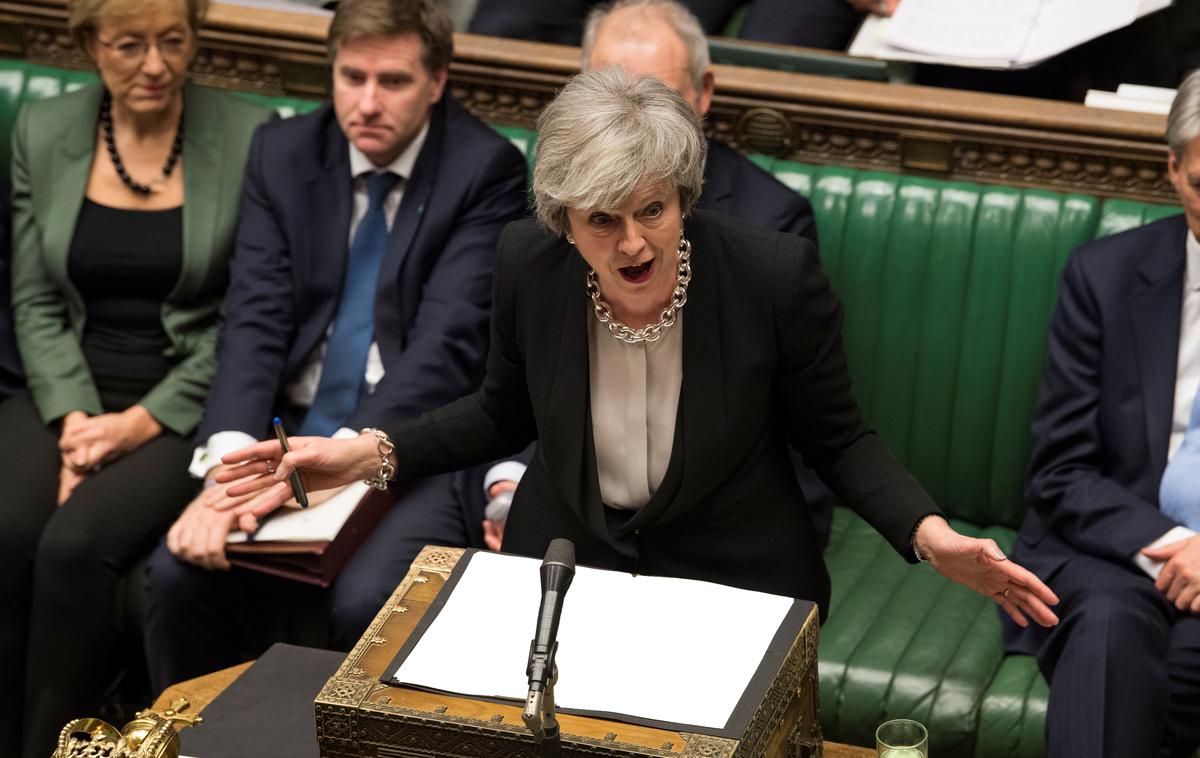 Theresa May | Theresa May je imela znova težko sejo v britanskem parlamentu. | Foto Reuters