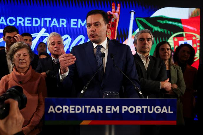 Luis Montenegro | Vodja AD in PSD Luis Montenegro je razglasil zmago in izrazil pričakovanje, da mu bo predsednik Marcelo Rebelo do Sousa podelil mandat za sestavo vlade. | Foto Reuters