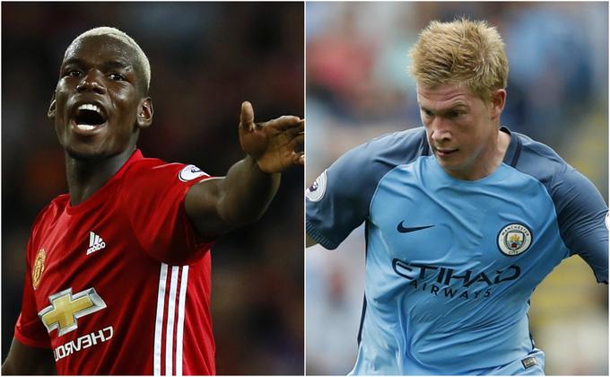 Paul Pogba in Kevin de Bruyne sta svoja kluba stala celo premoženje. Rdeči vragi so za Francoza odšteli 105 milijonov evrov, sinjemodri pa za Belgijca 74. | Foto: Reuters