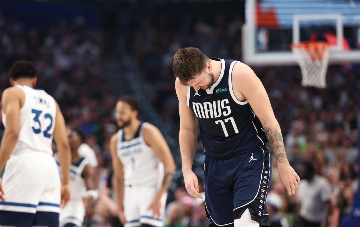 Luka Dončić | Luka Dončić in soigralci niso izkoristili prve zaključne žogice proti Minnesoti. | Foto Reuters