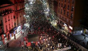 V Beogradu znova protesti proti srbskemu predsedniku Vučiću