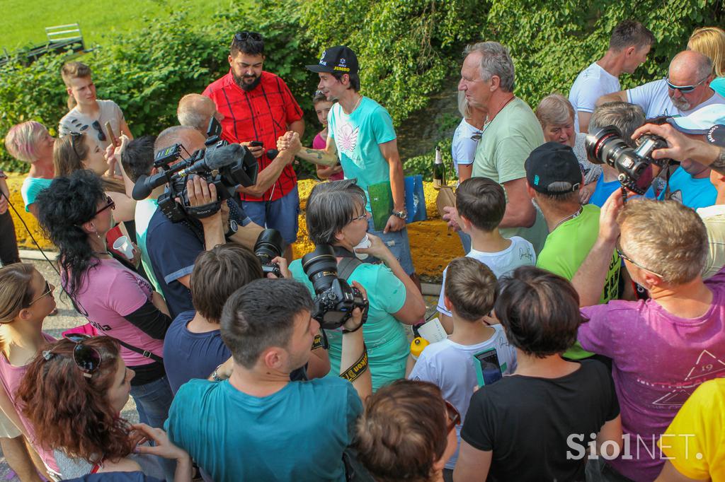 Sprejem za Primoža Rogliča v Zagorju