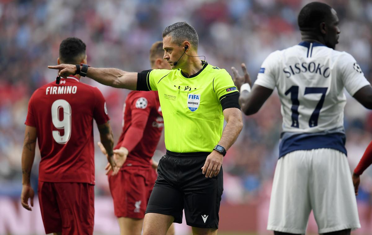 Tottenham Liverpool | Damir Skomina se je vpisal v zgodovino kot prvi Slovenec, ki je sodil finale lige prvakov. Danes, natanko pet let pozneje, bo omenjeno čast dočakal še njegov rojak Slavko Vinčić. | Foto Guliver/Getty Images