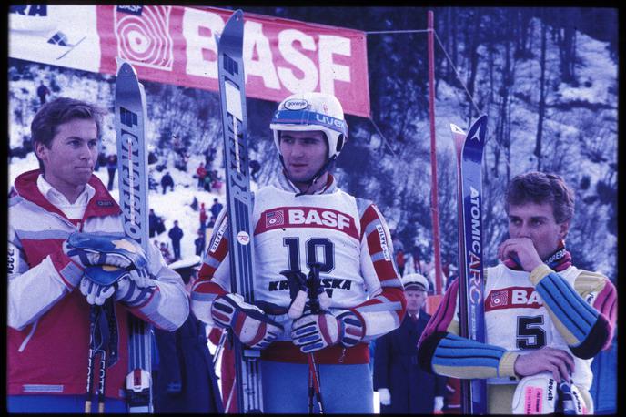 Rok Petrovič Kranjska Gora 1986 | Rok Petrovič je vseh svojih pet slalomskih zmag v svetovnem pokalu dosegel v sezoni 1985/86. V tej je osvojil tudi mali kristalni globus. | Foto Bobo