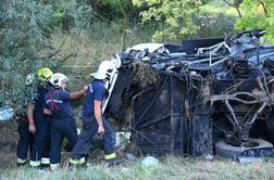 Huda avtobusna nesreča na Madžarskem: osem mrtvih, več kot 40 ranjenih