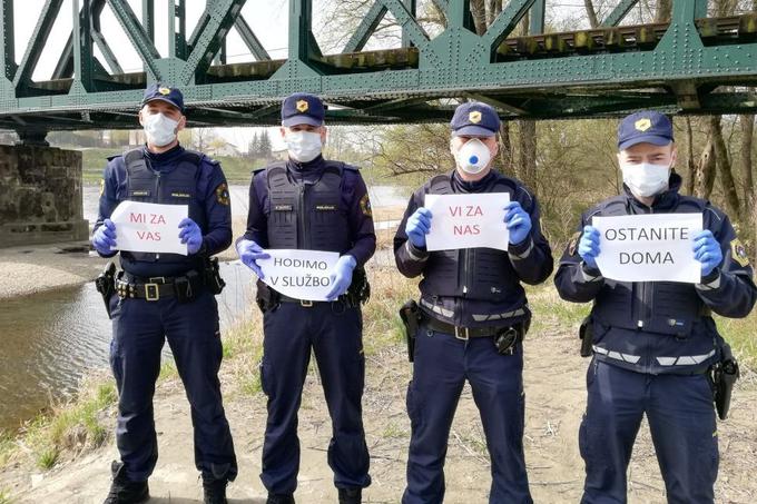 Slovenski policisti, Ostanimo doma | Foto: Policija