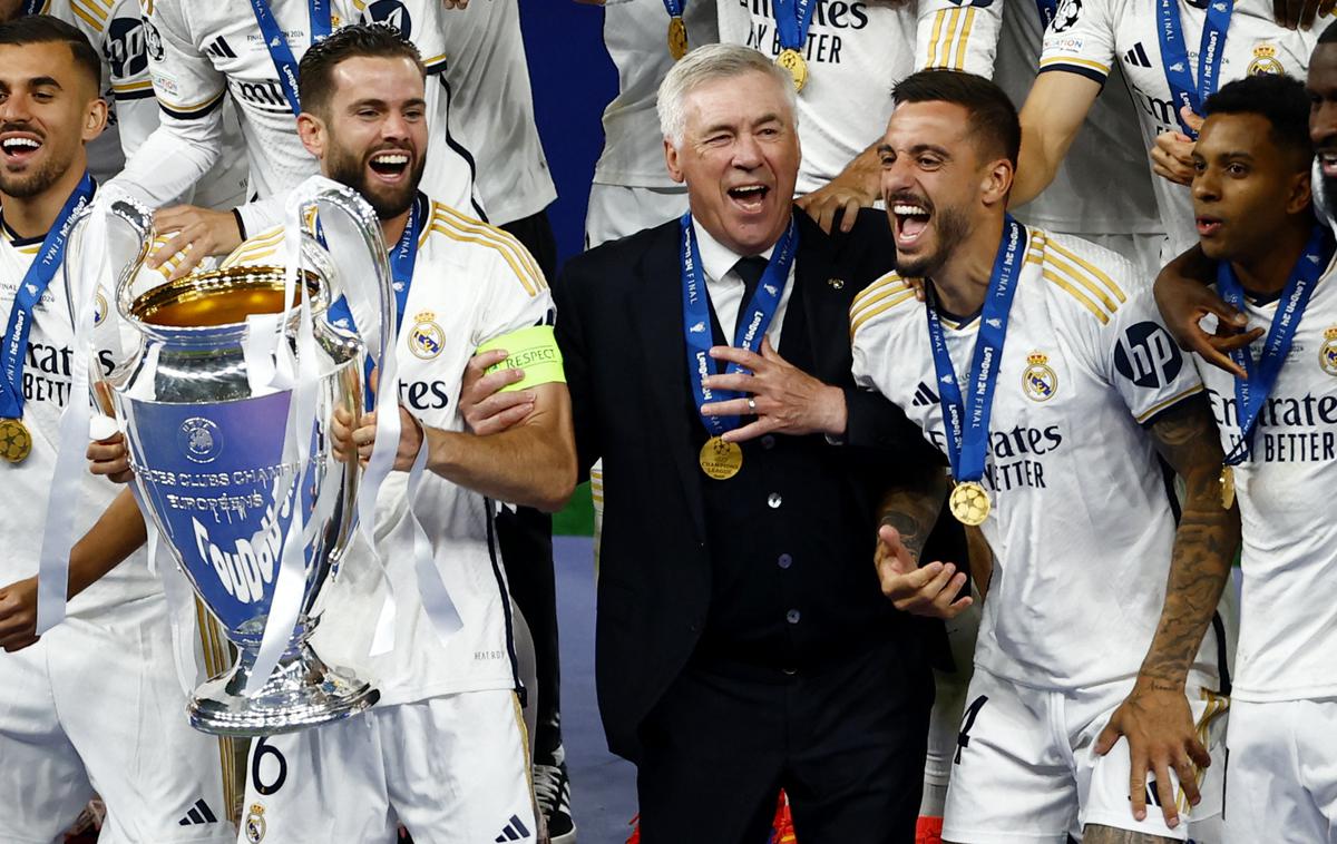 Real Borussia | Carlo Ancelotti je kot trener osvojil ligo prvakov že petič! | Foto Reuters