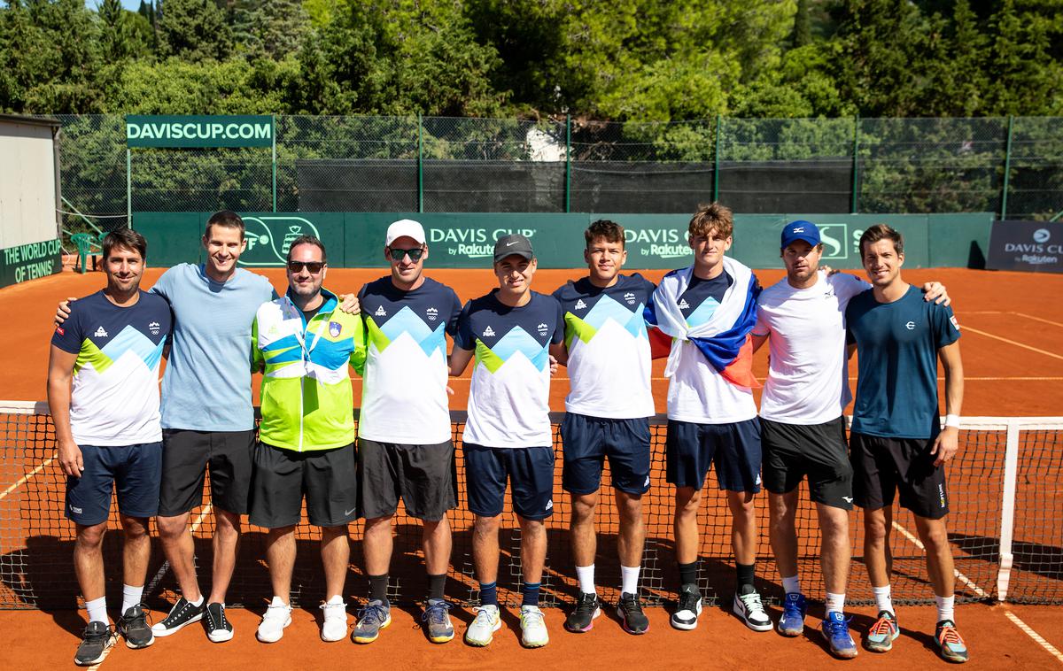 Davisov pokal Kavčič Bedene zadnja tekma | Slovenija si je prejšnji teden z zmago v Portorožu proti Estoniji zagotovila mesto v kvalifikacijah za svetovno skupino I Davisovega pokala.  | Foto Matic Klanšek Velej/Sportida