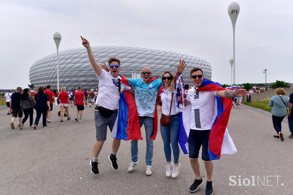 Euro 2024 München Slovenija Srbija navijači