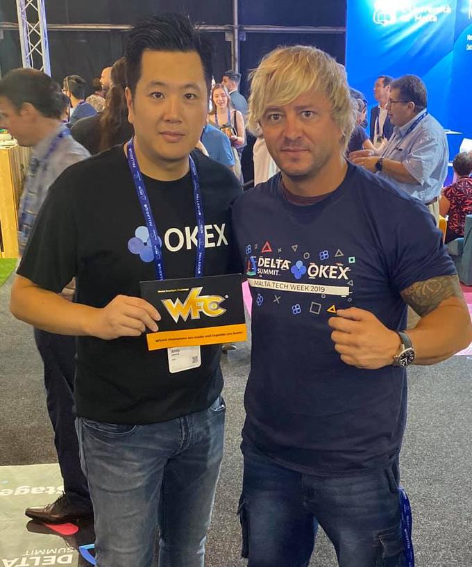 Šef WFC in vodja operative kriptomenjalnice OKEx Andy Cheung. | Foto: WFC