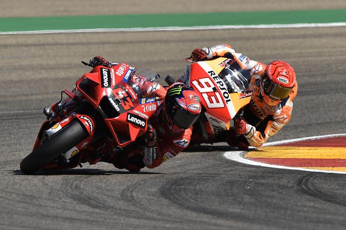 Francesco Bagnaia | Francesco Bagnaia je odbil vse napade Marca Marqueza. | Foto Reuters