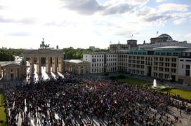 Protest v Berlinu v podporo Matthiasu Eckeju