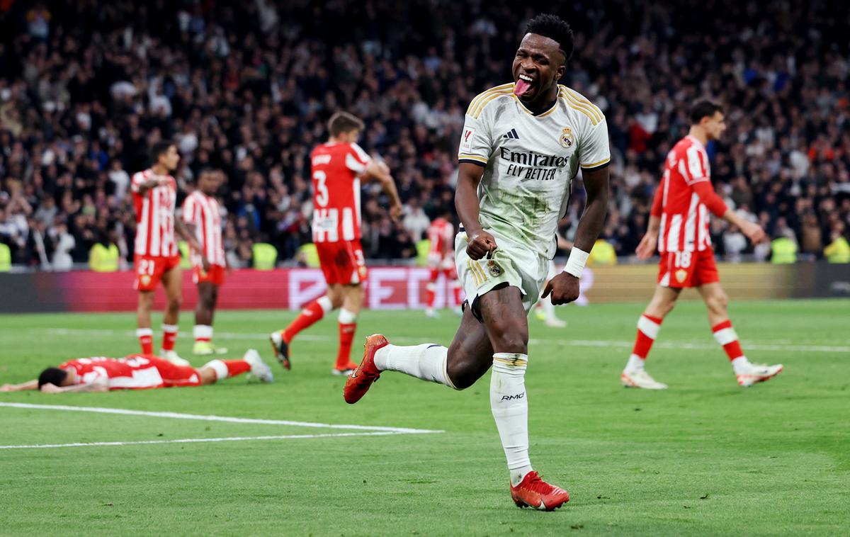 Vinicius | Vinicius Jr. je na dvoboju v Madridu izenačil na 2:2. | Foto Reuters