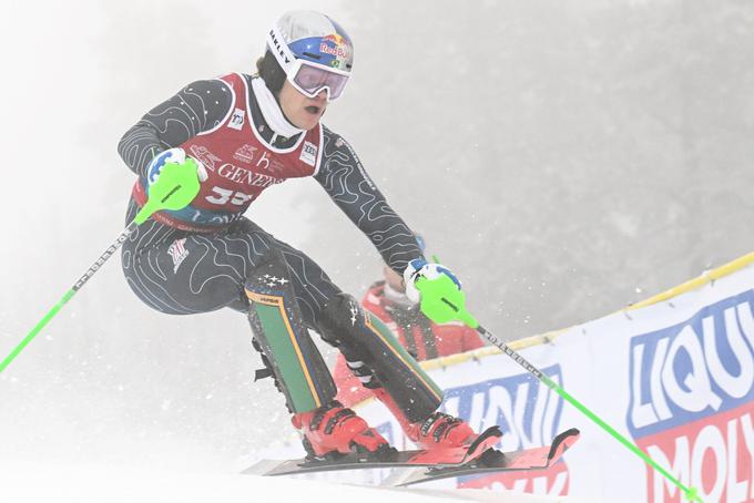 Brazilec Lucas Pinheiro Braathen, ki je v Söldnu in v Leviju osvojil 4. mesto, je po napaki odstopil. | Foto: Guliverimage