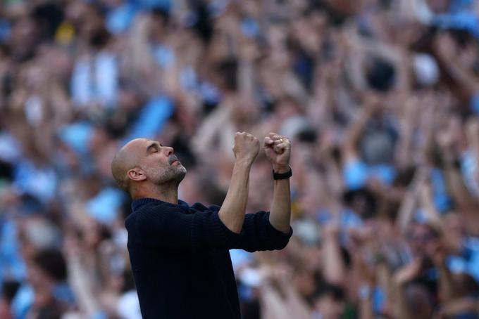 Josep Guardiola je ubranil naslov angleškega prvaka. | Foto: Reuters