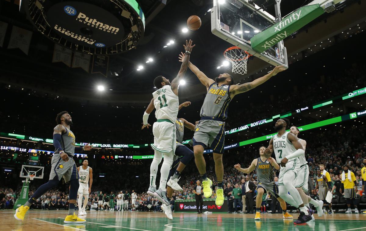 Kyrie Irving, Boston Celtics | Kyrie Irving je v zadnji sekundi zadel za uspeh Bostona. | Foto Reuters