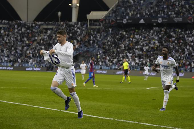 Atraktivni večni derbi je v korist Reala odločil Federico Valverde. | Foto: Guliverimage/Vladimir Fedorenko