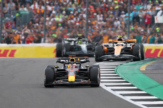 Silverstone Max Verstappen Lando Norris | Max Verstappen je v Silverstonu zmagal pred dvema britanskima dirkačema. | Foto Reuters