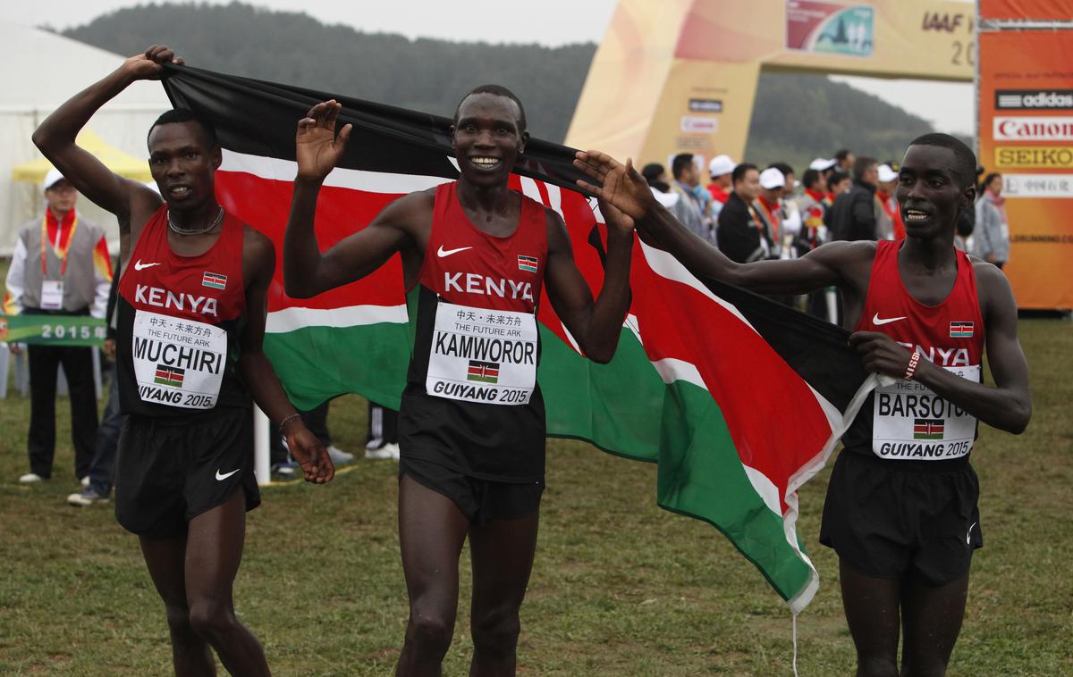 Kenijci Geoffrey Kamworor SP v krosu 2015 | Foto Getty Images