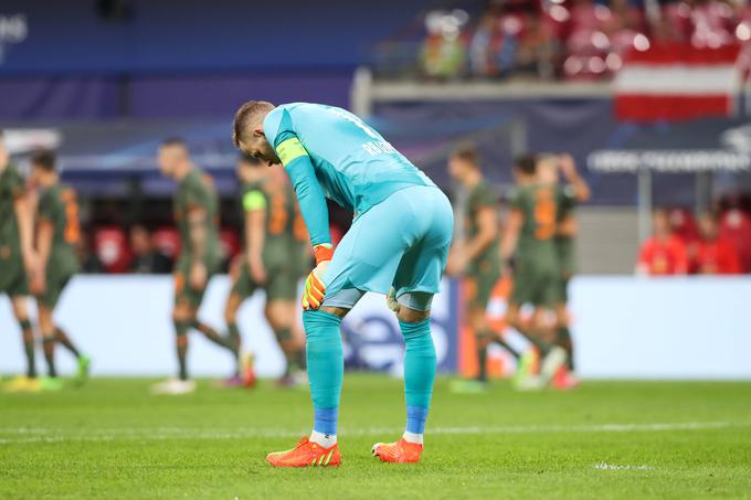 Peter Gulacsi si je v 16. minuti privoščil ogromno napako. | Foto: Guliverimage/Vladimir Fedorenko