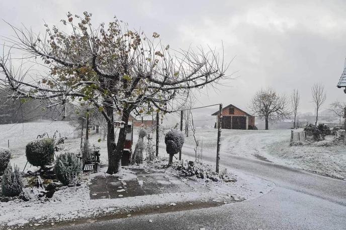 vreme, sneg, Goričko | Danes čez dan vreme večini ljudi ne bo povzročalo opaznih težav. V nedeljo bo vpliv vremena na počutje večinoma ugoden. | Foto X/Meteoinfo Slovenija/Patrik