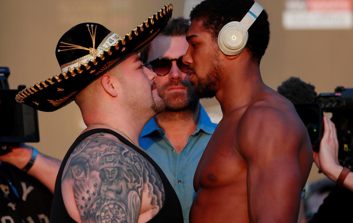 Anthony Joshua Andy Ruiz Jr. | Andy Ruiz in Anthony Joshua sta si pred borbo še zadnjič zrla iz oči v oči. | Foto Reuters