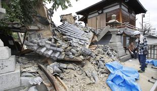 Močan potres na Japonskem zahteval 3 smrtne žrtve