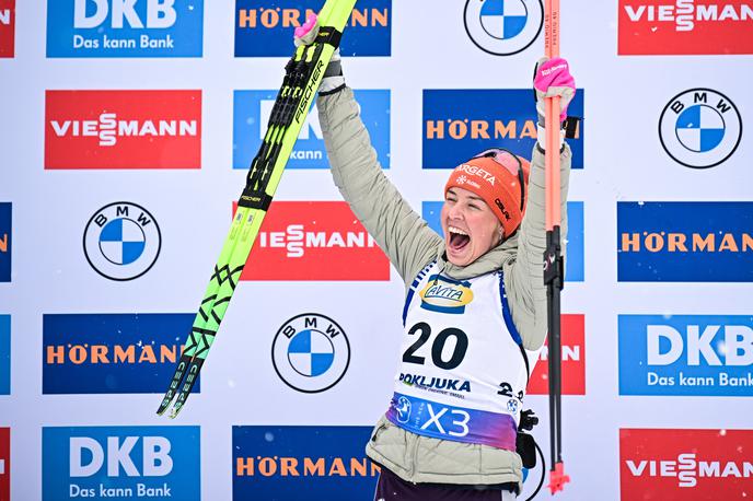 Anamarija Lampič, Pokljuka 2025 | Anamarija Lampič je slovenska junakinja drugega tekmovalnega dne na Pokljuki. | Foto Aleš Fevžer