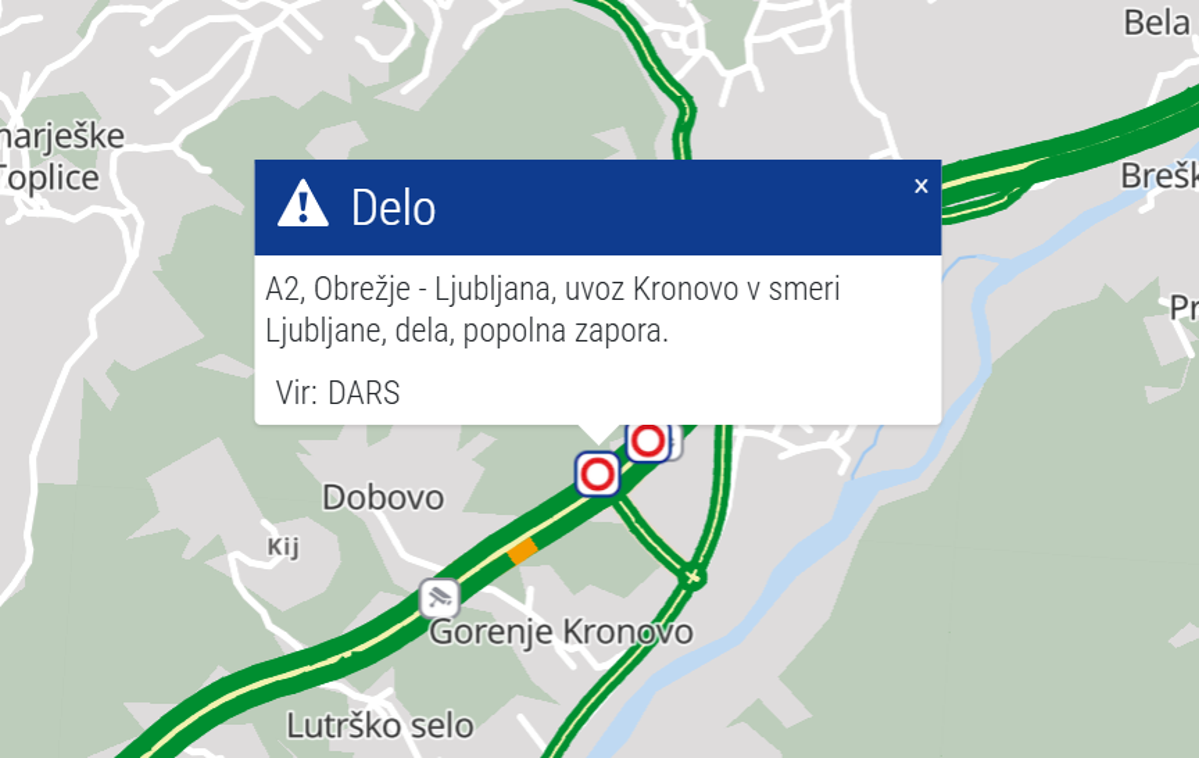 zapora dolenjske avtoceste, izredni prevoz | Foto DARS