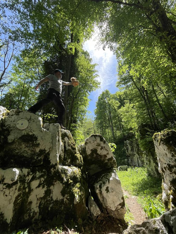 Aleš med obredom žrtvovanja na Mitreju pri Rožancu. | Foto: 