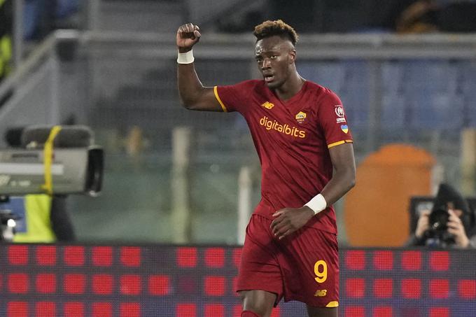 Angleški napadalec Rome Tammy Abraham je zatresel mrežo Atalante. | Foto: Guliverimage/Vladimir Fedorenko