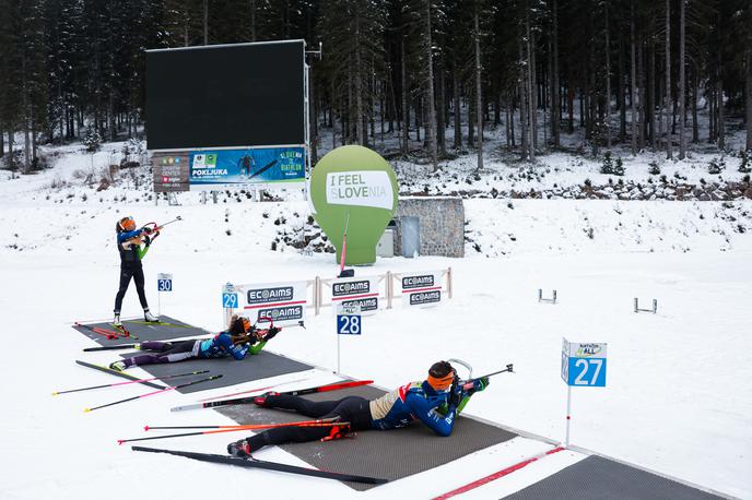 Slovenska biatlonska reprezentanca, Pokljuka | Slovenska biatlonska reprezentanca je zadnje treninge pred odhodom na svetovno prvenstvo v Lenzerheideju opravila na Pokljuki. | Foto Aleš Fevžer