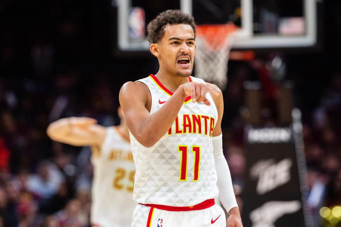 Peti z letošnjega nabora lige NBA Trae Young je za ekipo Atanta Hawks prispeval 35 točk in 11 asistenc. | Foto: Getty Images