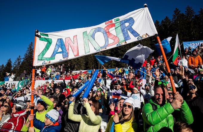 Tržiški navijači so spet glasno podprli Žana Koširja.  | Foto: Vid Ponikvar