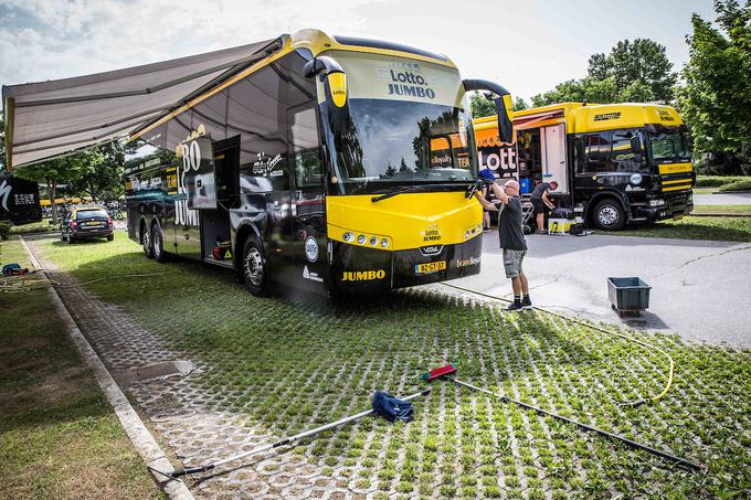 Ekipa Primoža Rogliča je pripravljena na začetek 25. dirke Po Sloveniji. | Foto: Vid Ponikvar