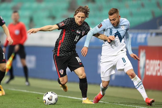 Luka Modrić je leta 2021 s Hrvaško v praznih Stožicah izgubil proti Kekovi četi z 0:1. Na koncu se je izkazalo, da je bil to edini poraz Hrvaške v tistem ciklusu. Pozneje so na SP 2022 v Katarju osvojili tretje mesto. | Foto: www.alesfevzer.com